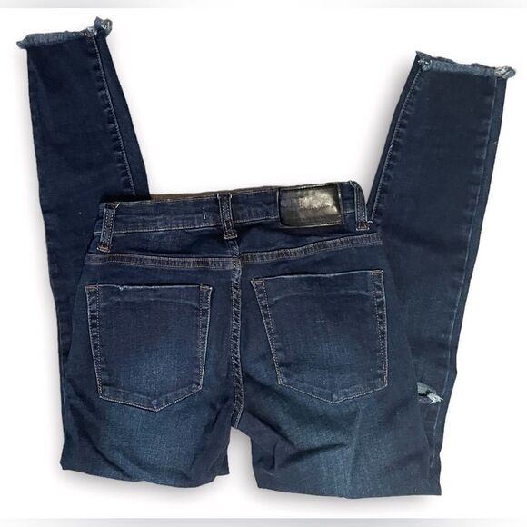 One X One Teaspoon Freebird II Distressed Skinny Jeans sz 25 in Indigo Dark Wash - Picture 6 of 10